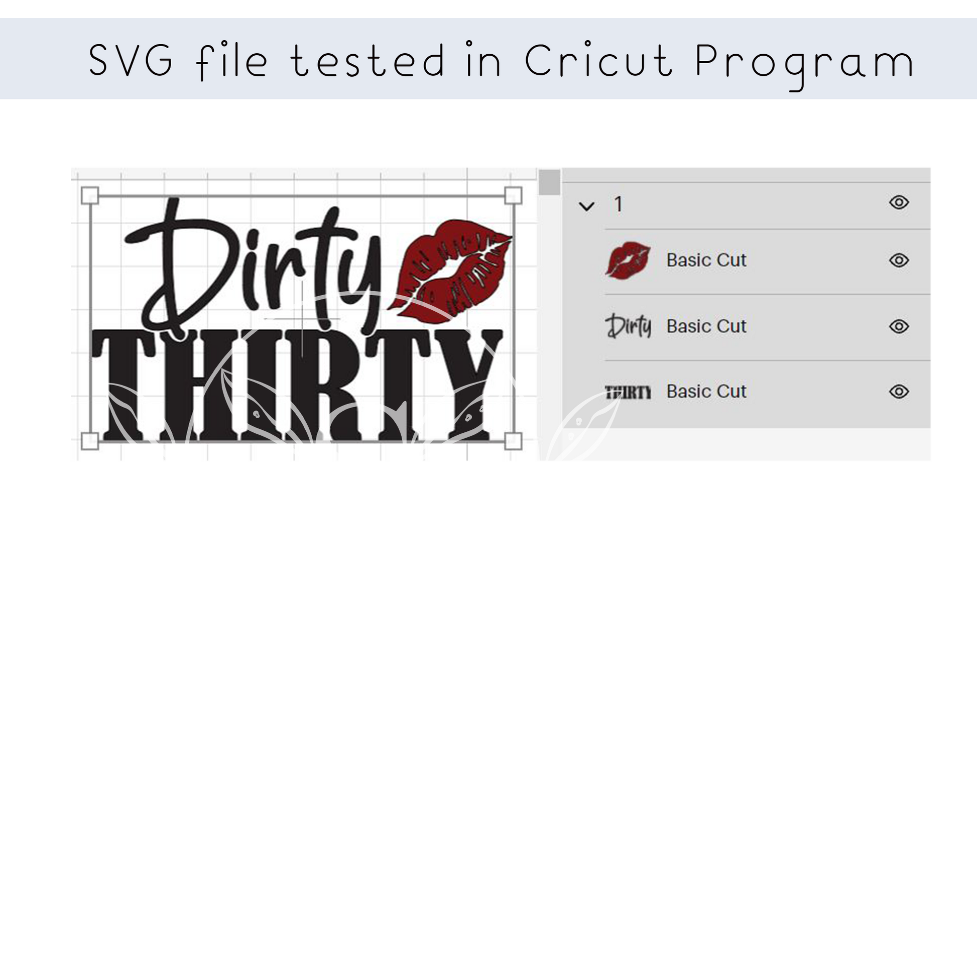 Dirty Thirty lip, 30 Birthday Girl SVG