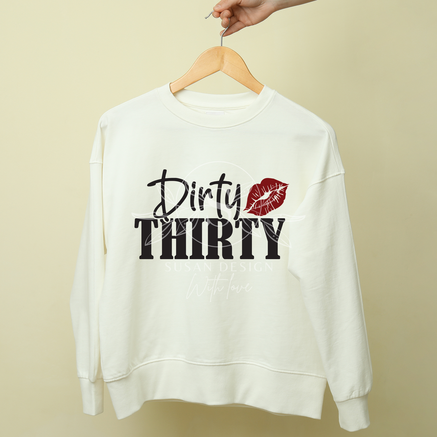 Dirty Thirty lip, 30 Birthday Girl SVG