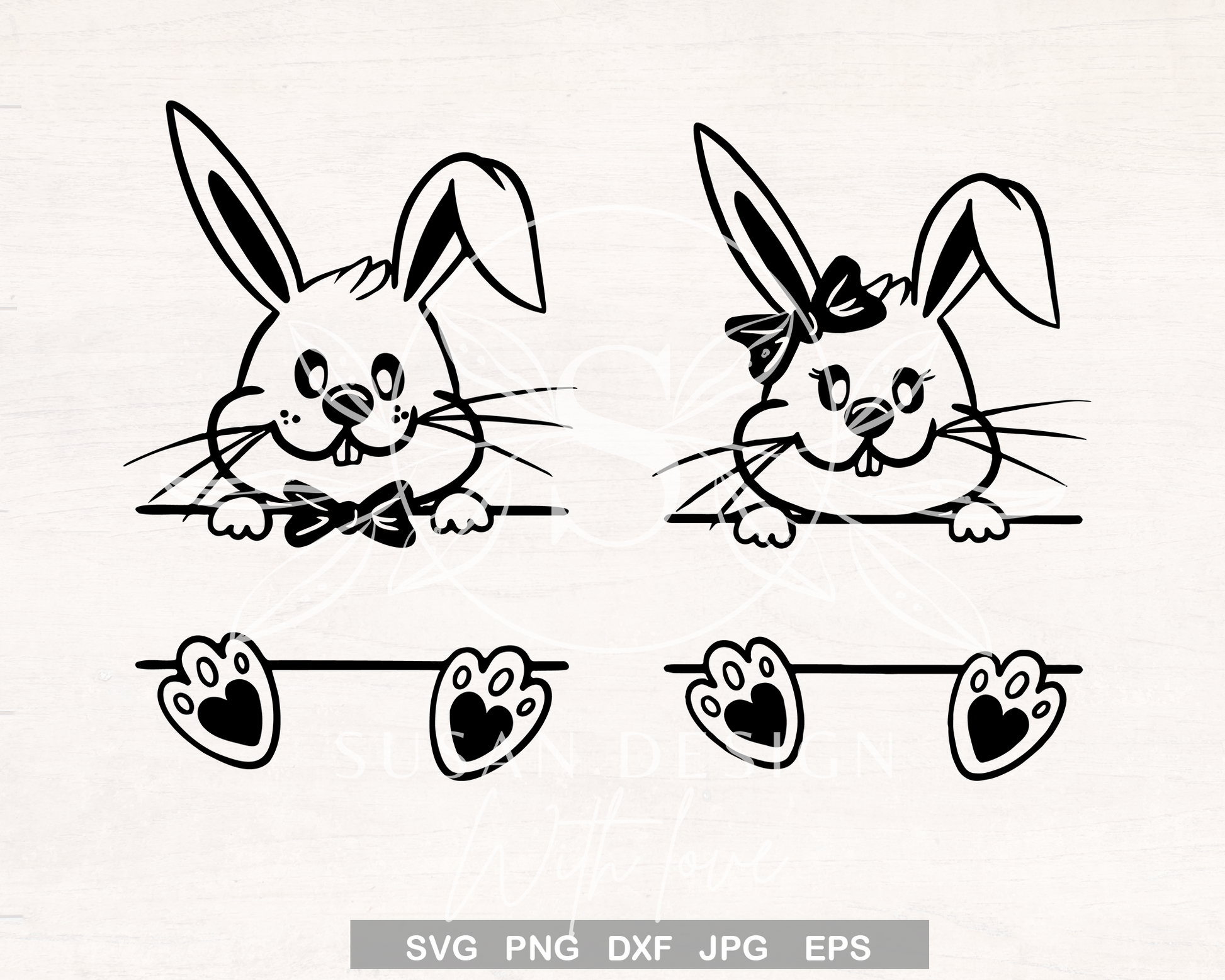 Easter Bunny Boy Girl, Kids Easter SVG