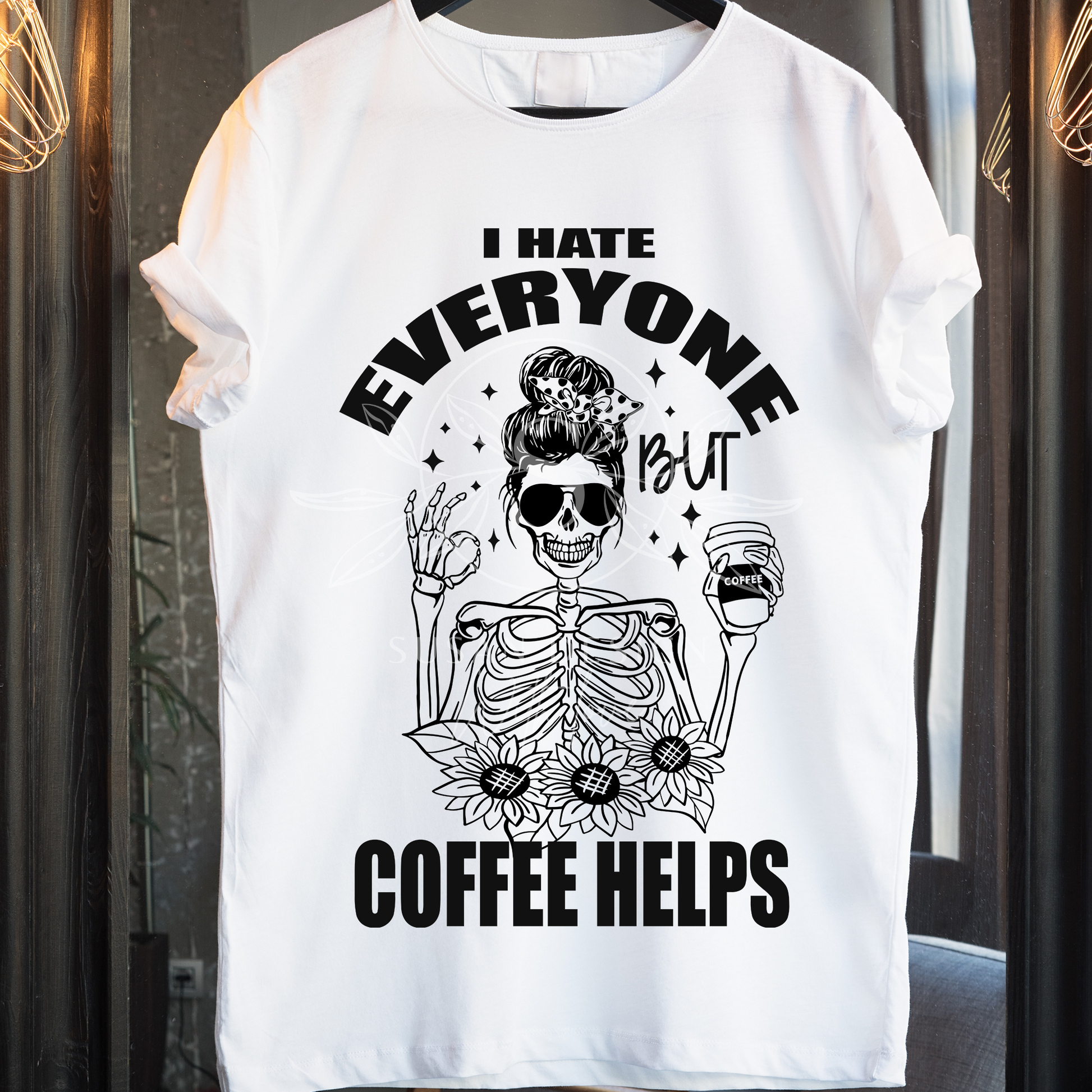 I hate everyone but coffee helps, ok, SVG