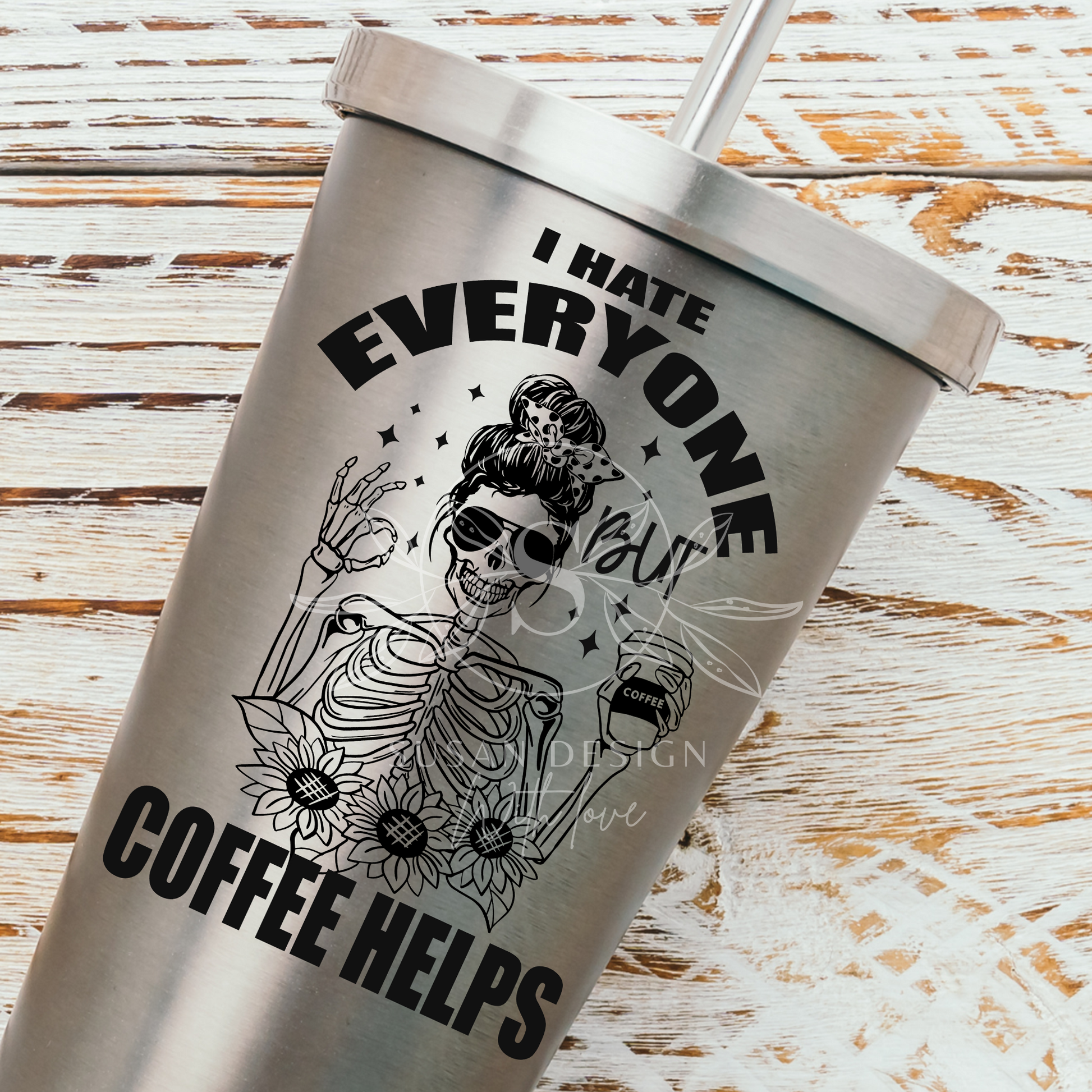 I hate everyone but coffee helps, ok, SVG