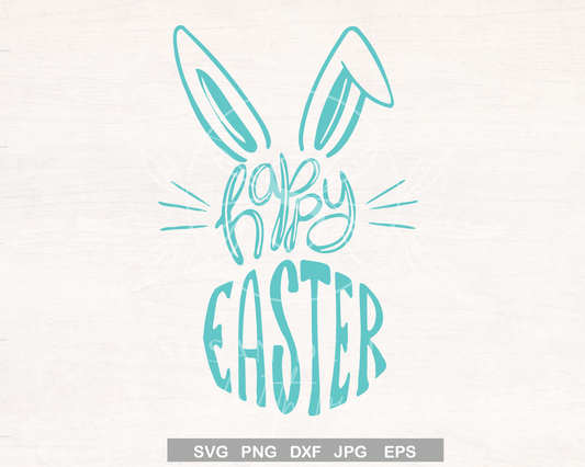 Happy Easter Bunny SVG, Kids Easter