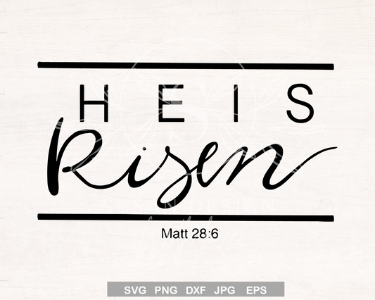 He is Risen, Script, Christian Easter SVG