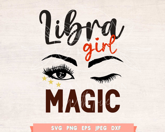     Libra girl magic svg