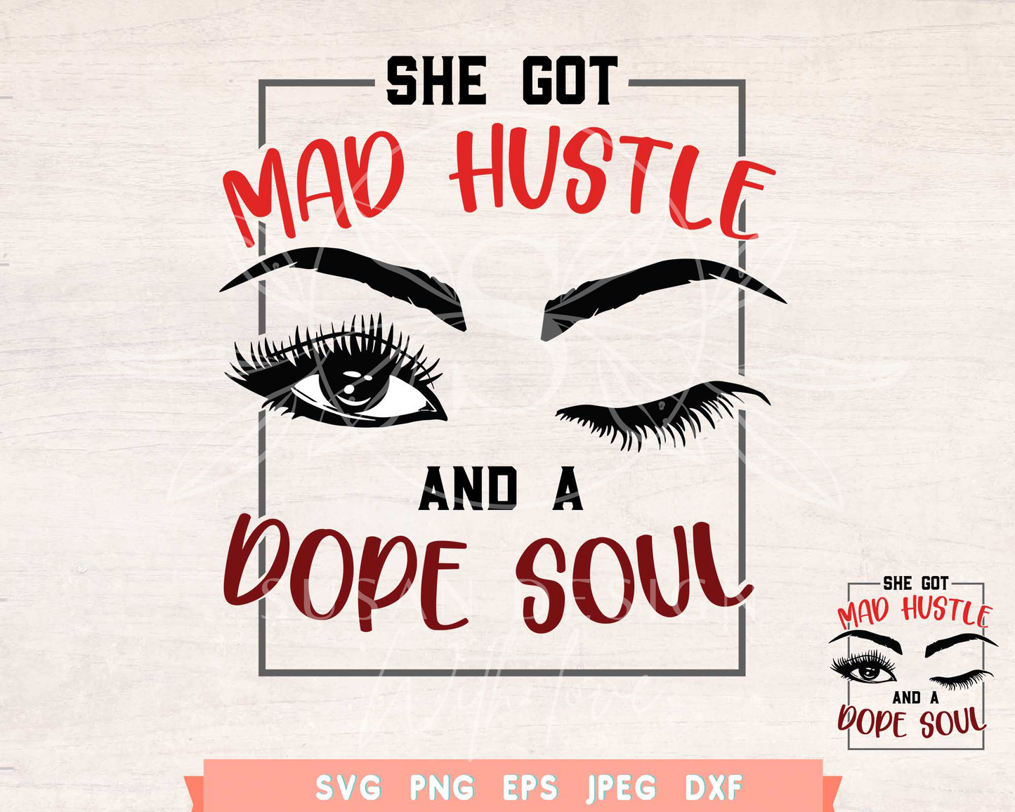 Mad Hustle Dope Soul, Girl Boss SVG