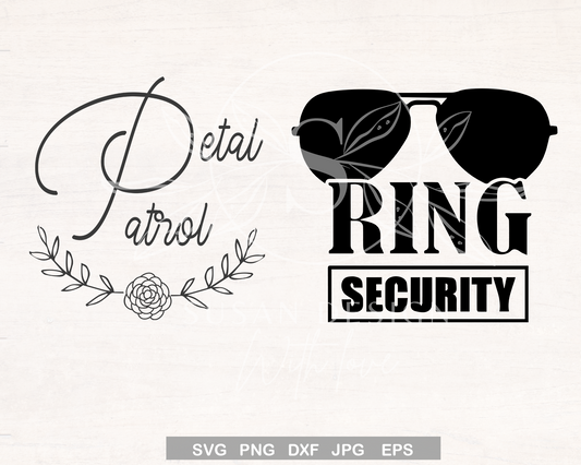 Ring Security SVG, petal patrol Svg, Wedding SVG, Ring Bearer svg