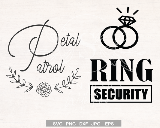 Ring Security SVG, petal patrol Svg, Wedding SVG, Ring Bearer svg