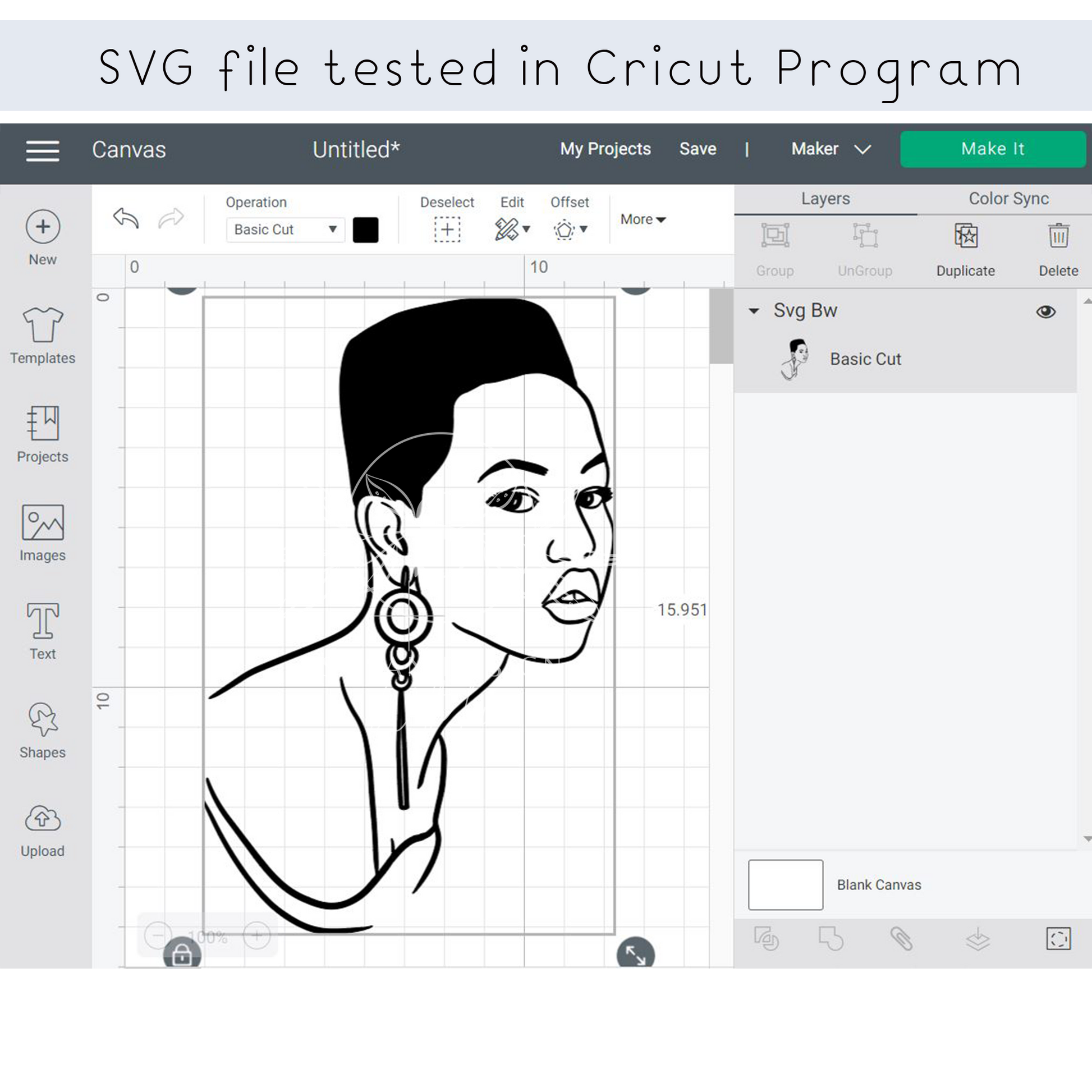 African Woman SVG Line Draw