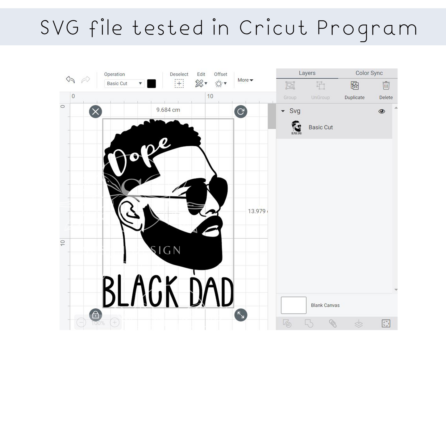 Dope Black Dad with Beard snd Sunglass SVG files for Cricut, Black Fathers day