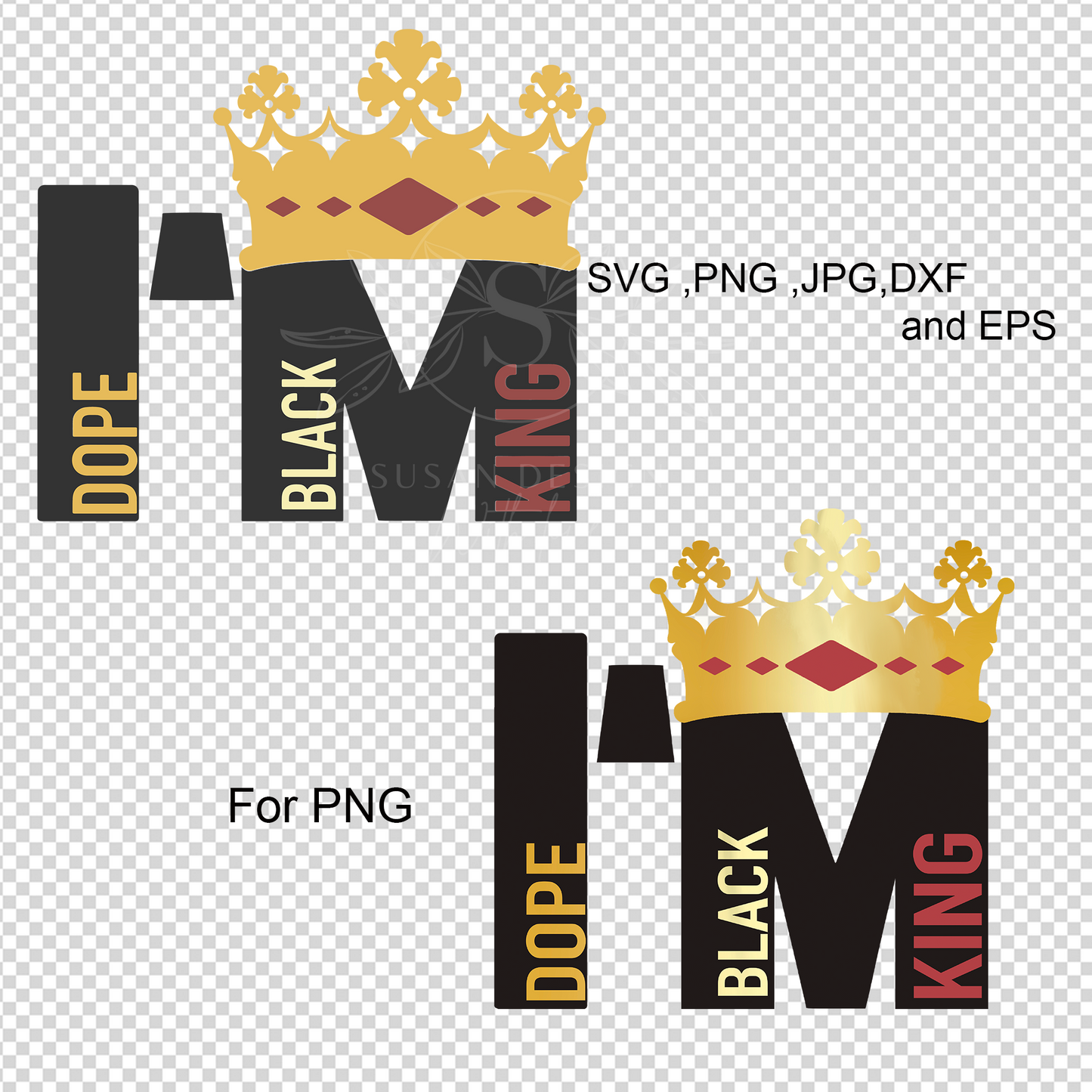 I'm Black King SVG file for Cricut shirt design, Blacknificent