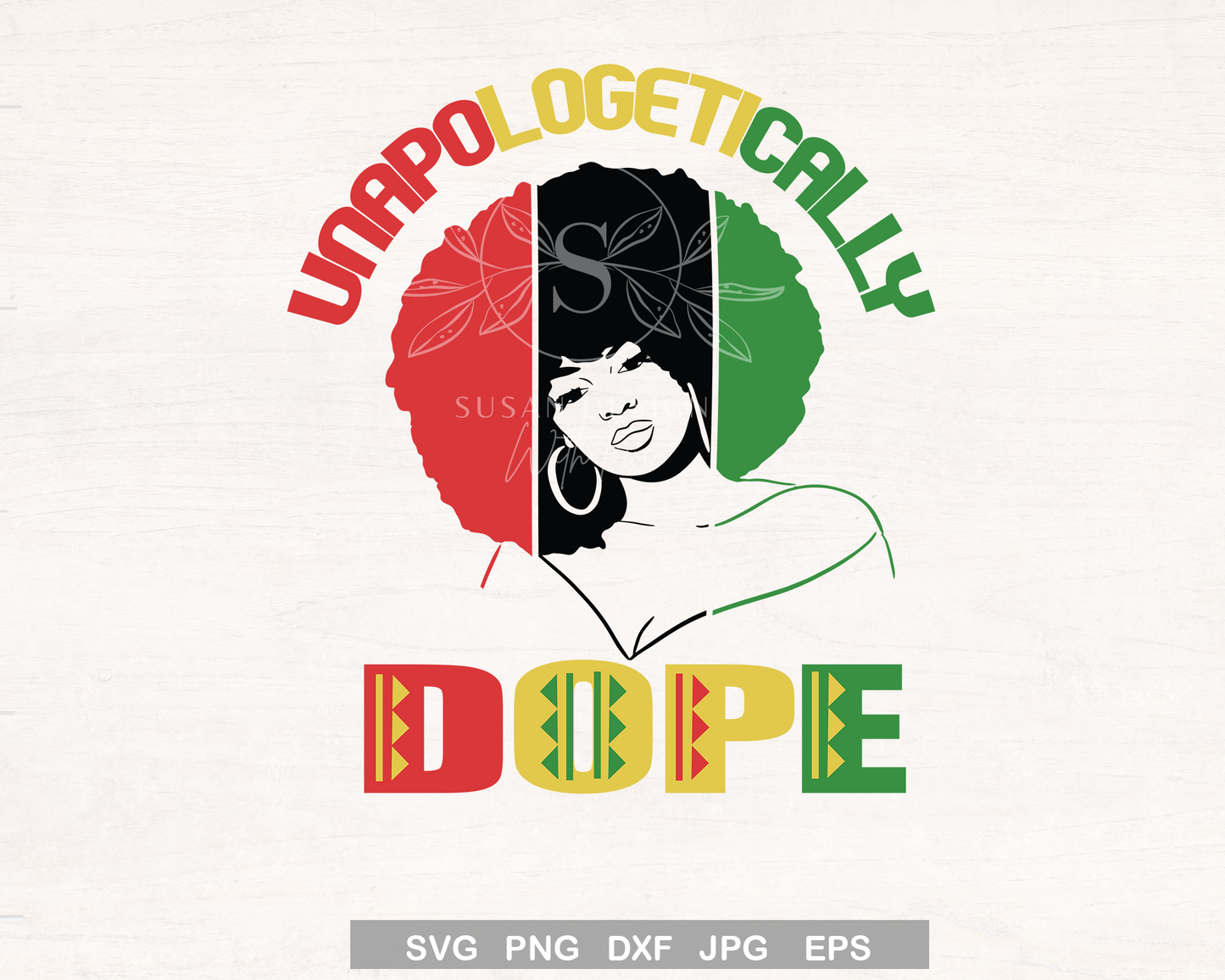 Unapologetically Dope, Afro Woman Puff Hair SVG file for Cricut shirt design