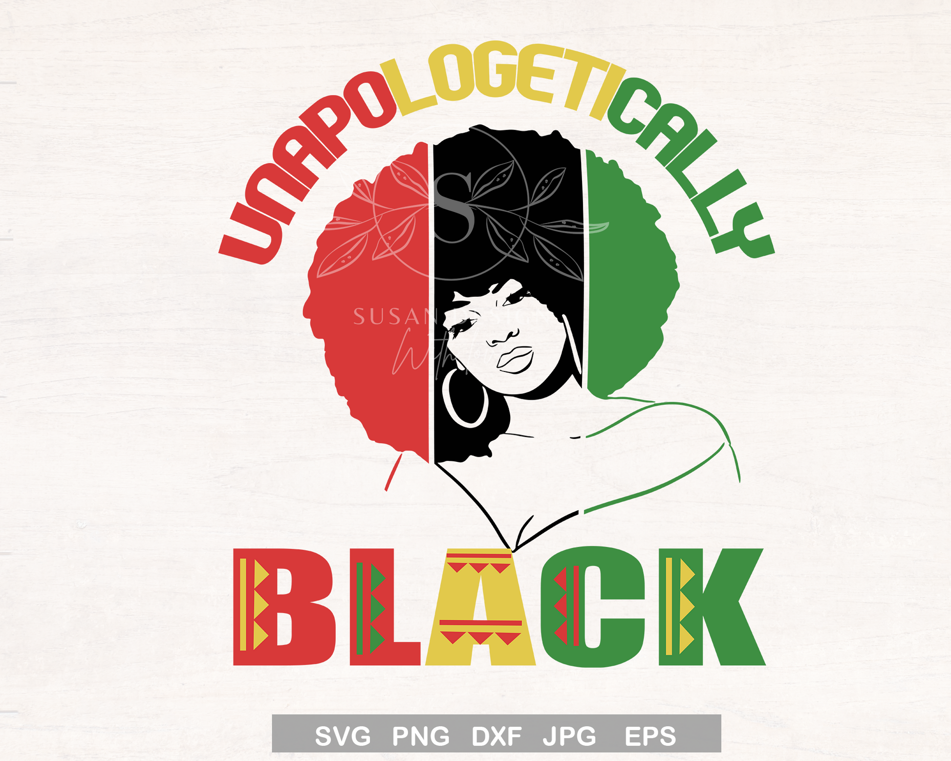 Unapologetically Black, Afro Woman Puff Hair SVG