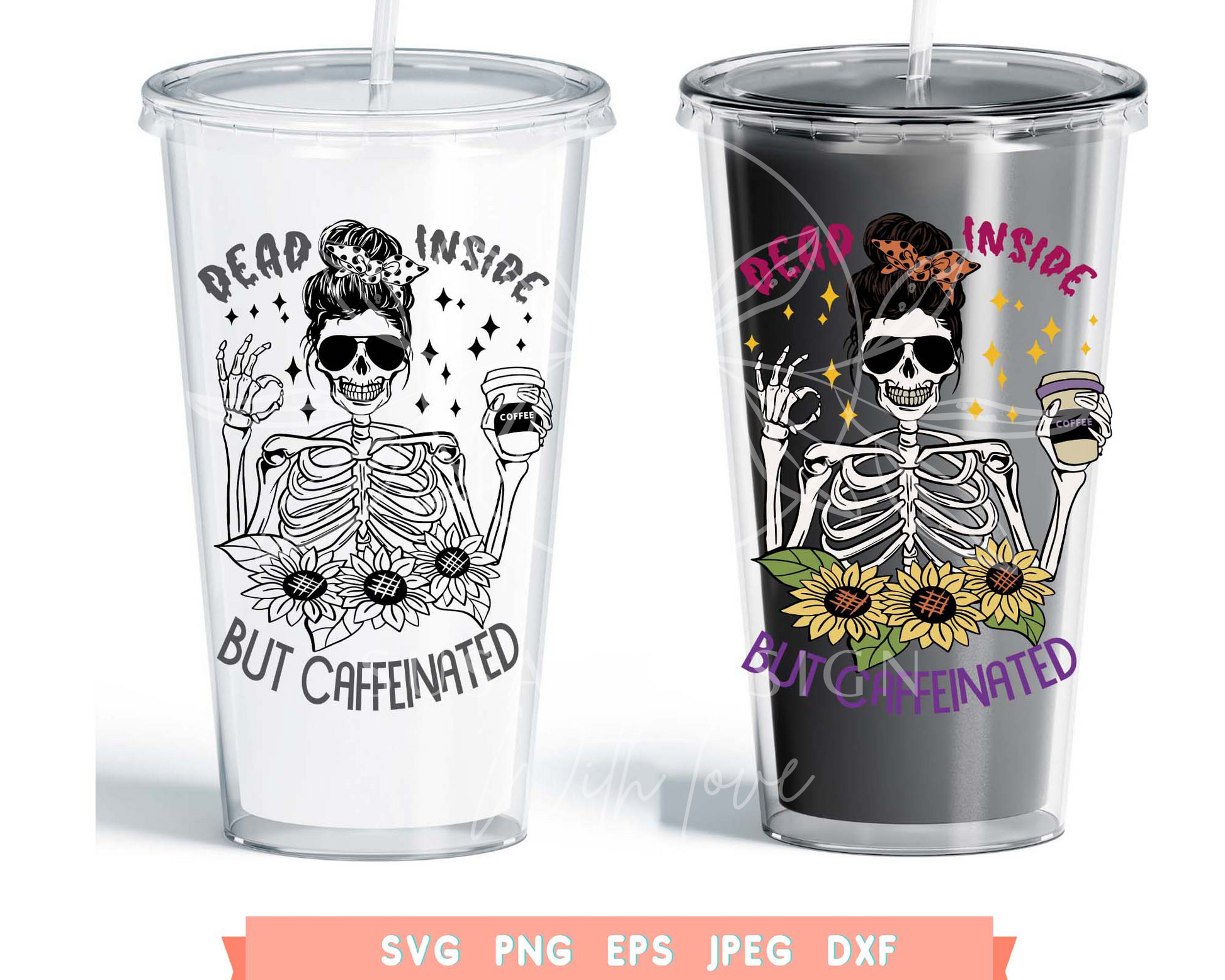 Dead Inside but Caffenated Ok SVG, Funny Halloween Design