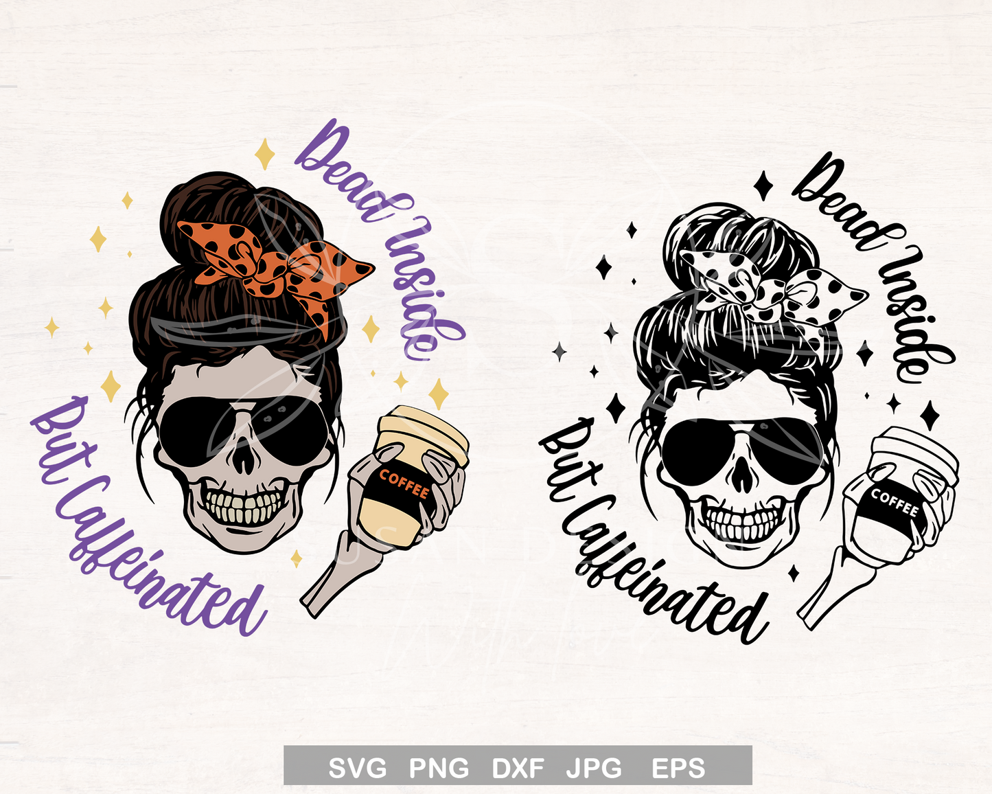 Dead Inside but Caffenated SVG, Halloween Design