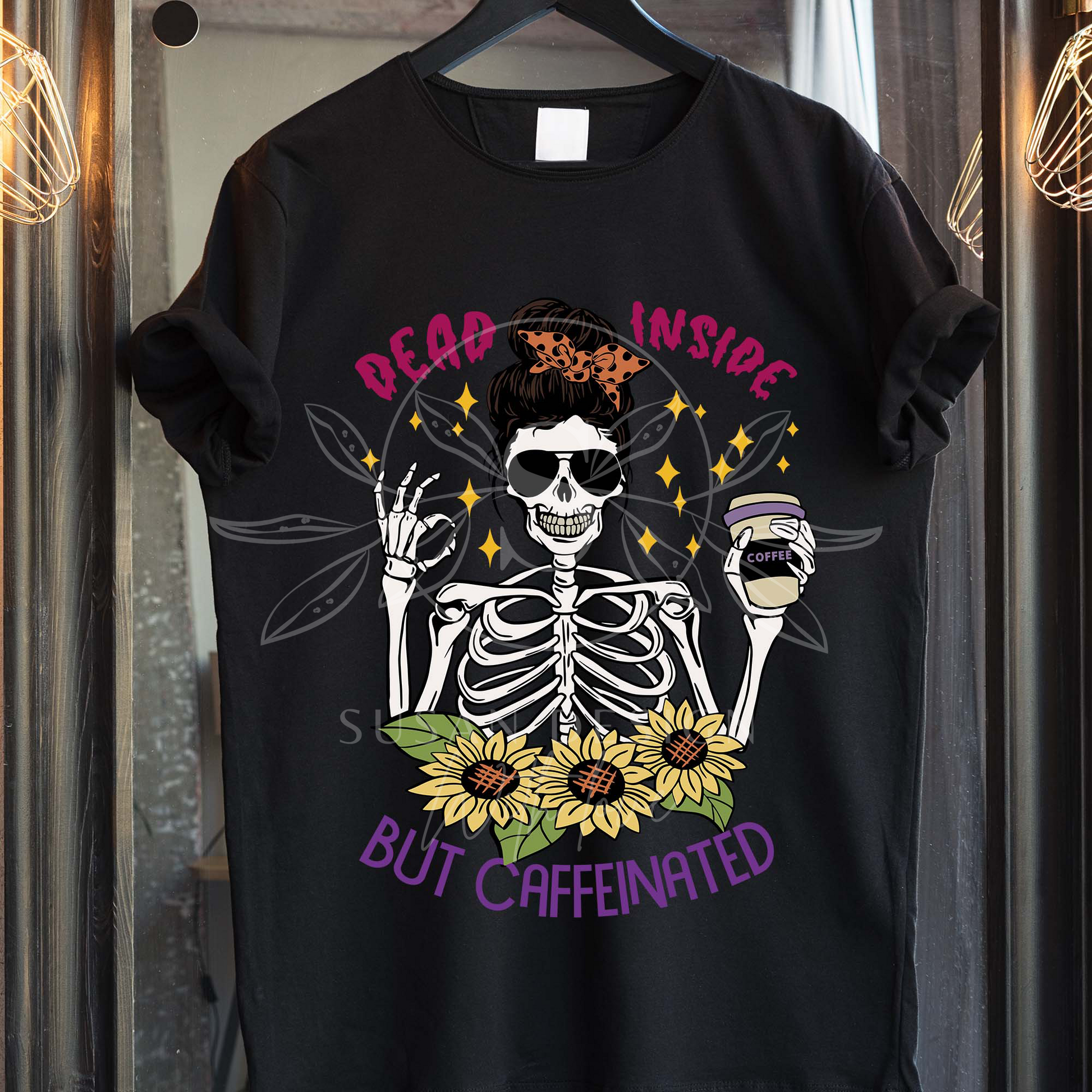 Dead Inside but Caffenated Ok SVG, Funny Halloween Design