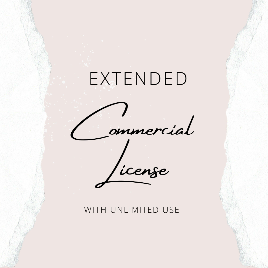 Extended commercial license for digital files instant download such as SVG cut file for cricut and PNG clipart sublimation design