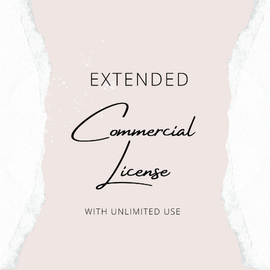 Extended commercial license for digital files instant download such as SVG cut file for cricut and PNG clipart sublimation design