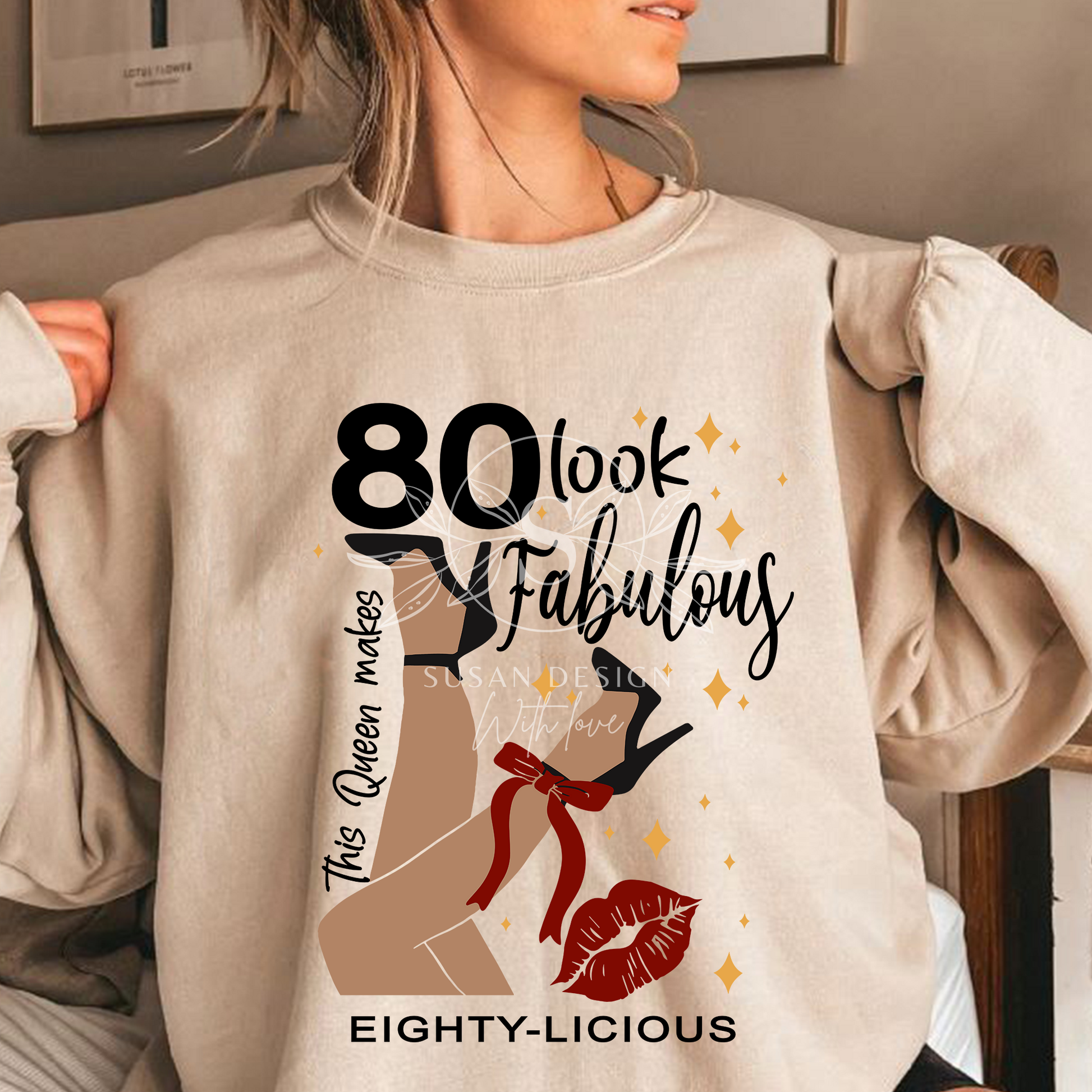 Eighty-licious, fabulous, 70th Birthday SVG