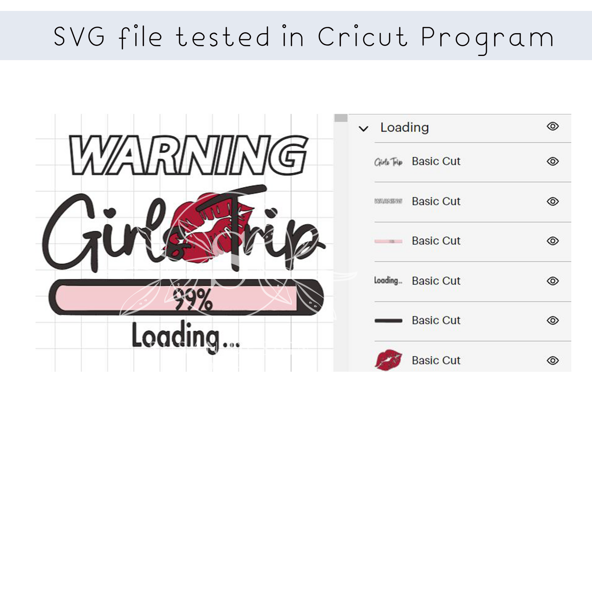 Girls Trip Loading SVG Cricut