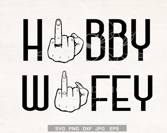 Wedding finger Hubby Wifey Svg