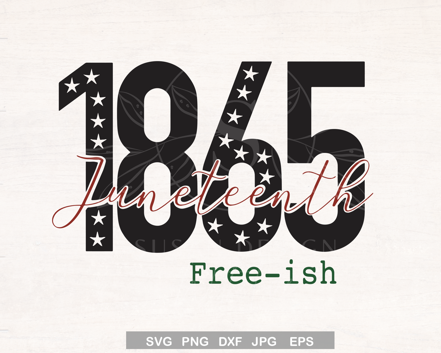 1865 Free-ish Juneteenth SVG file for Cricut