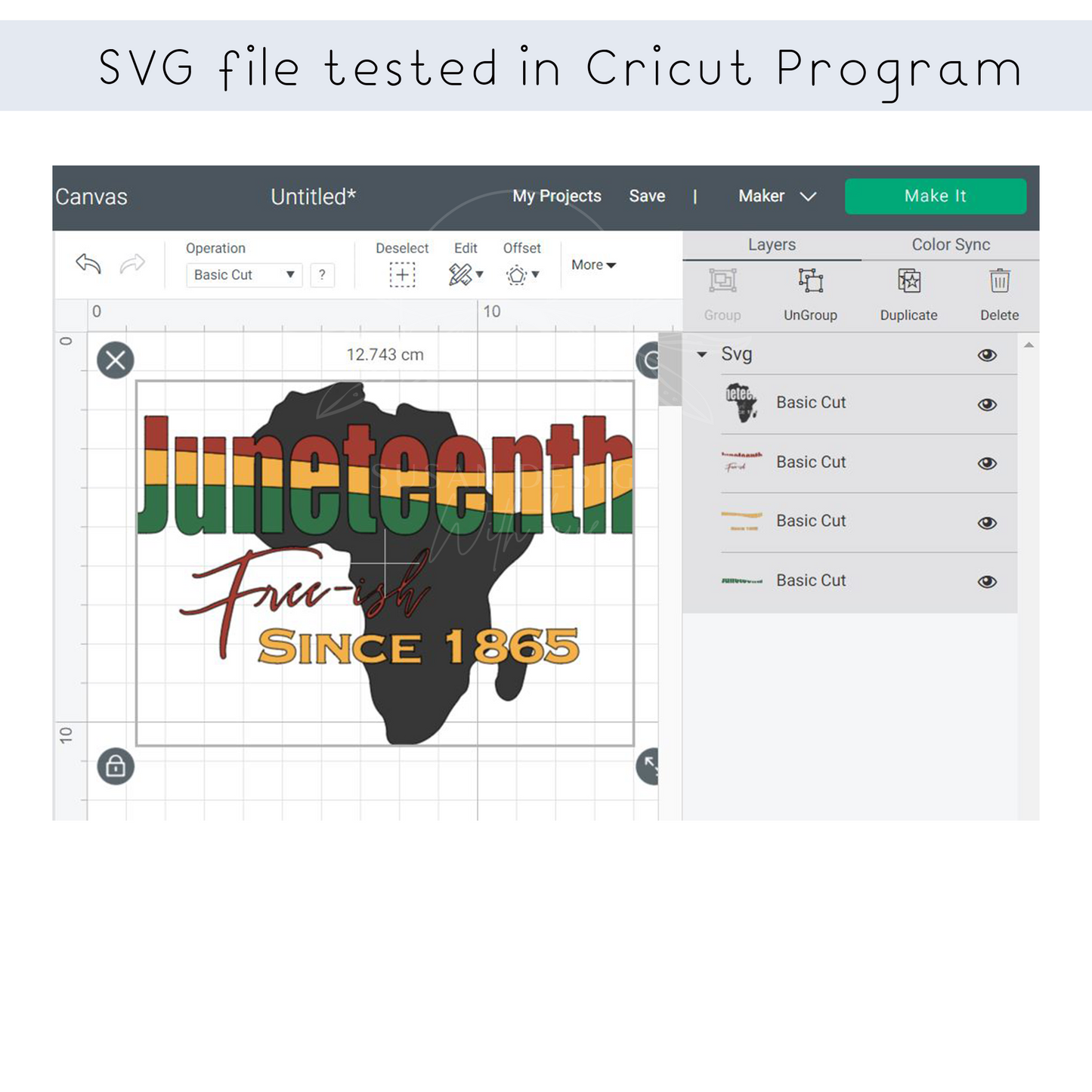 Free-ish Juneteenth SVG file for Cricut shirt design