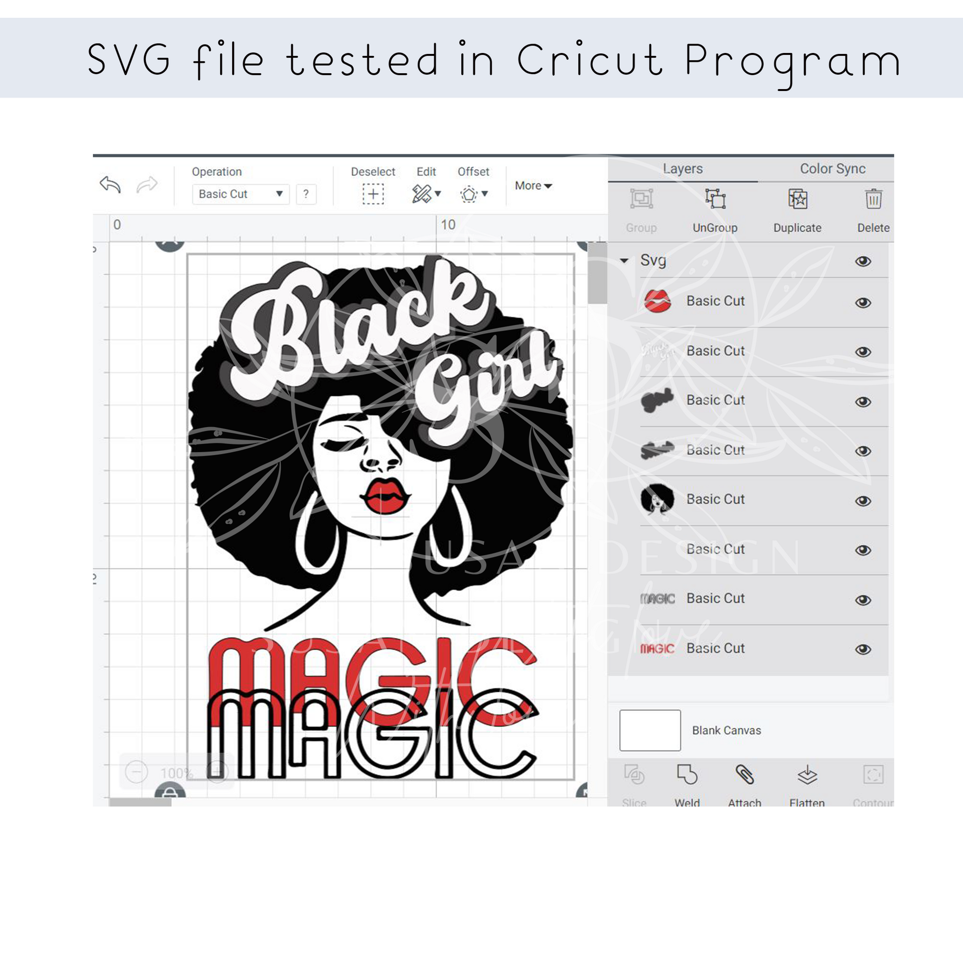 Black Girl Magic Kissing SVG file for Cricut PNG sublimation shirt design