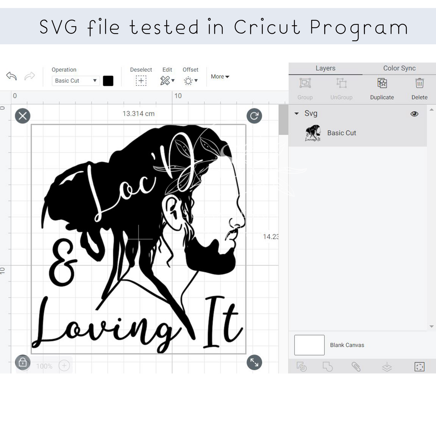 Loc'd and Loving It, Man with Locs SVG file for Cricut