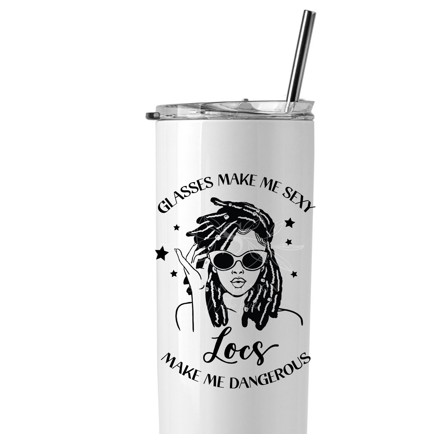 lasses make me sexy, Locs make me dangerous SVG, Black Woman Dreadlock Design