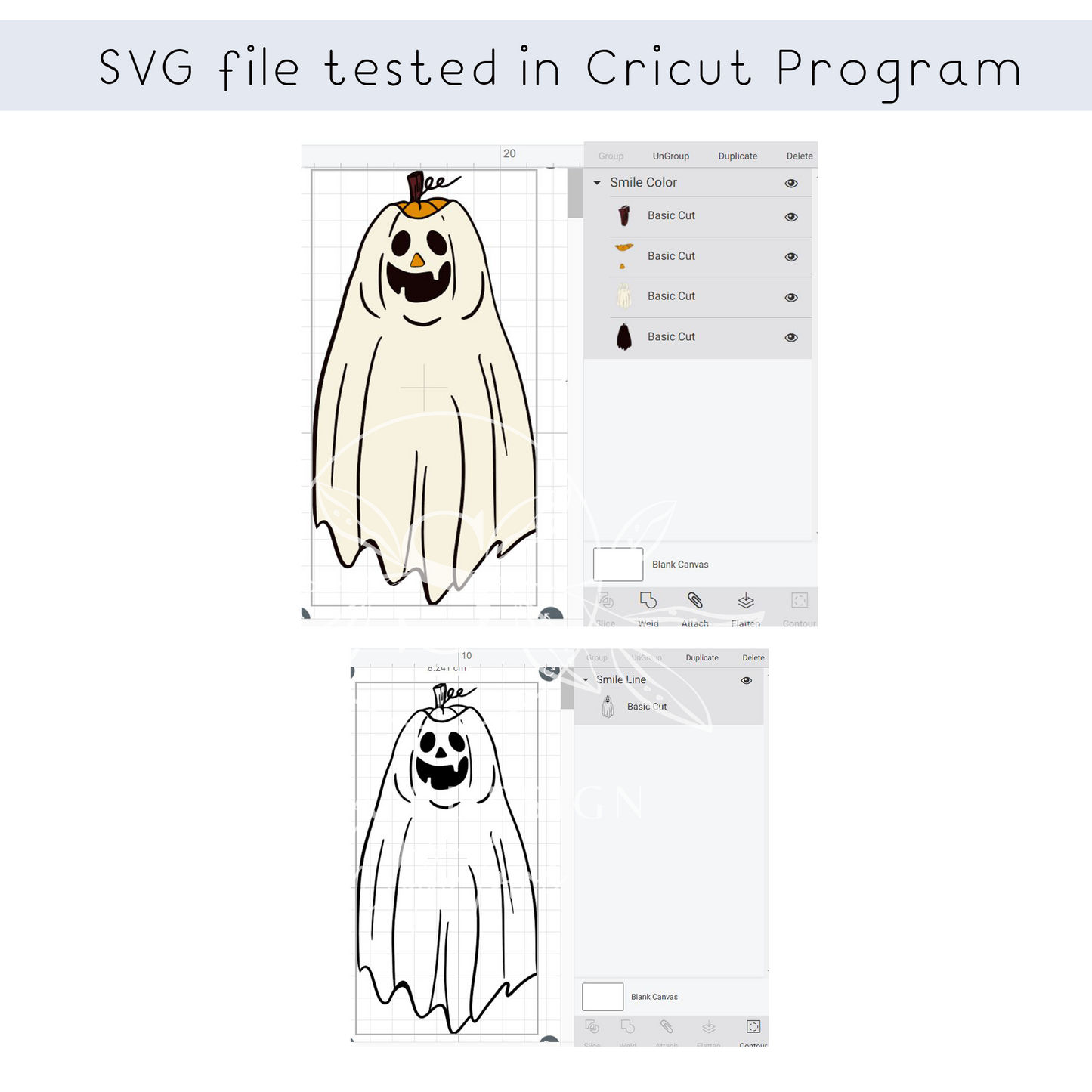 Cute Ghost Pumpkin Smailing SVG, Funny Halloween Design