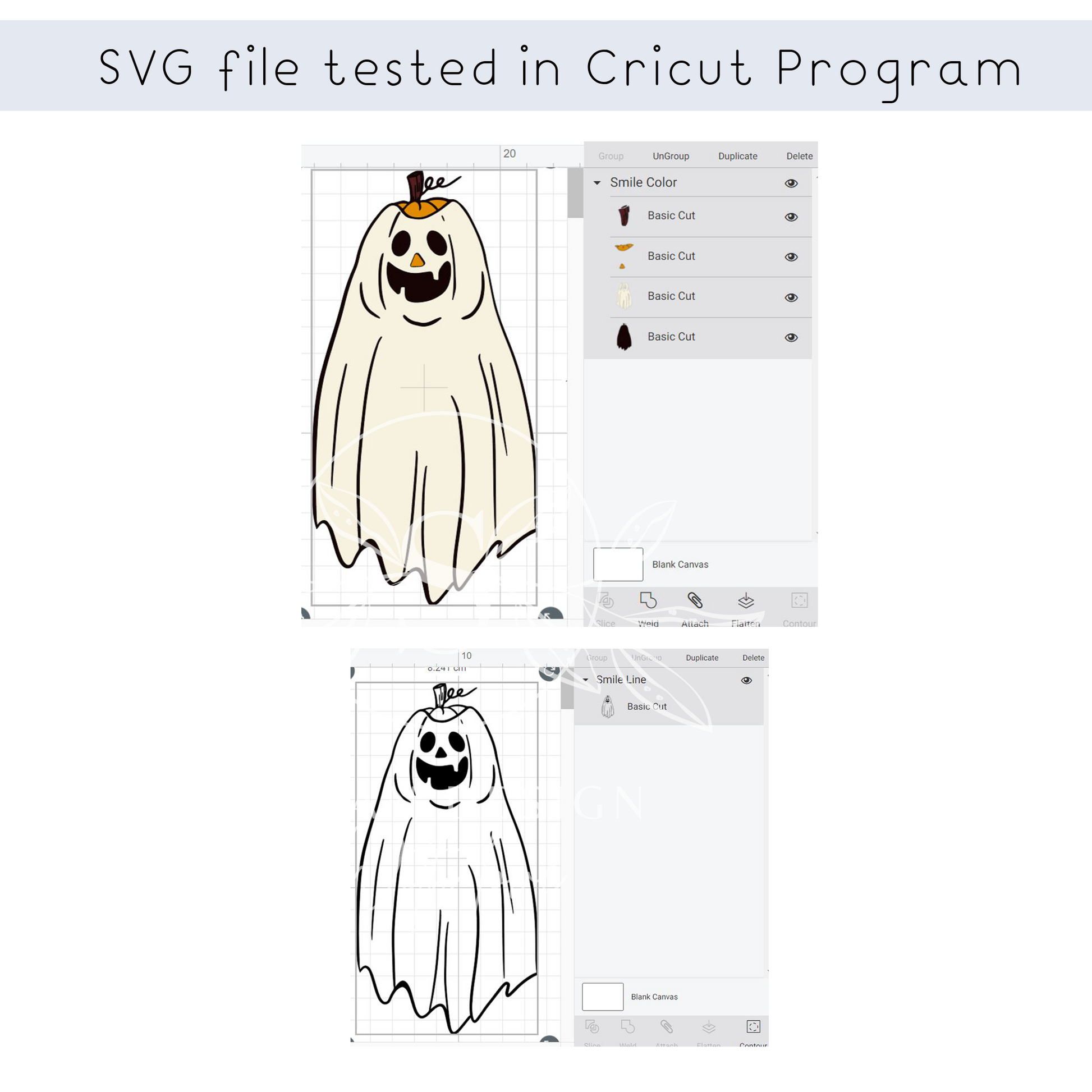 Cute Ghost Pumpkin Smailing SVG, Funny Halloween Design