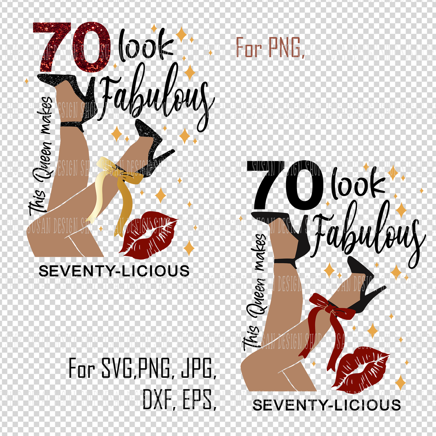 Seventy-licious, fabulous, 70th Birthday SVG