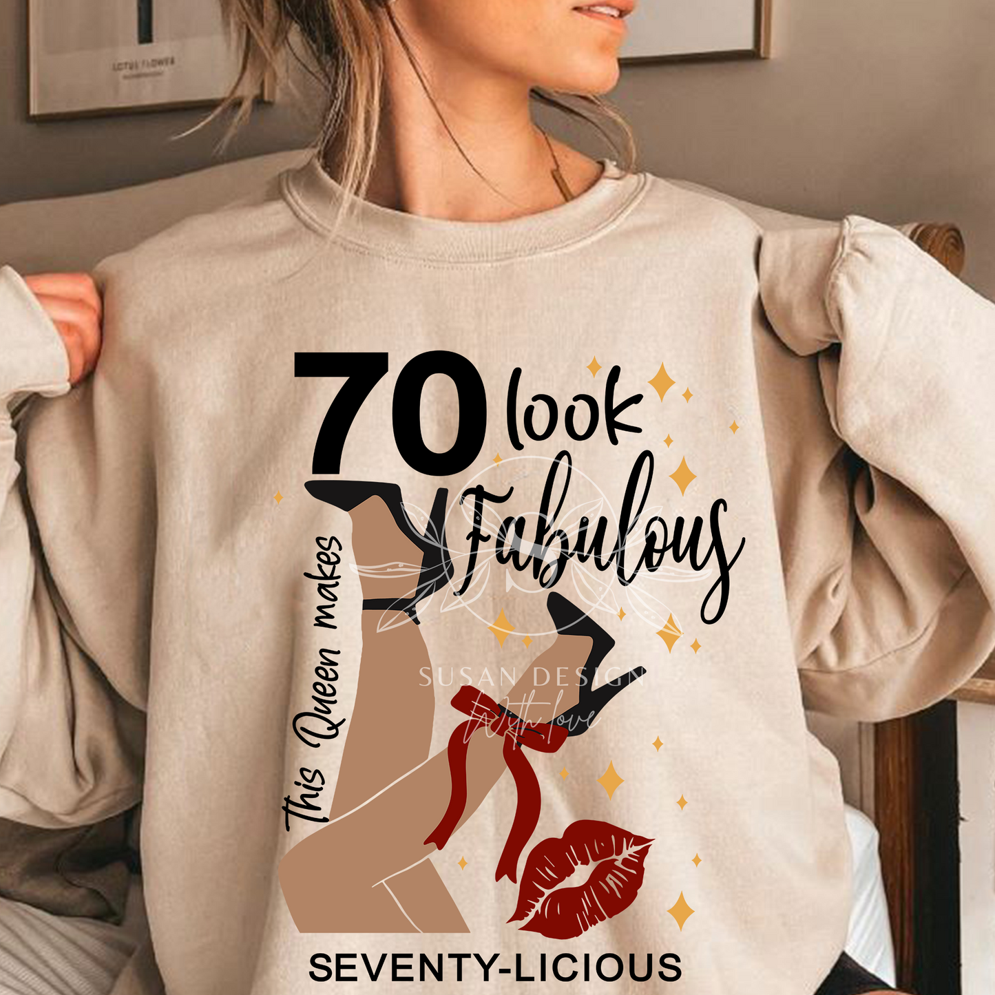 Seventy-licious, fabulous, 70th Birthday SVG