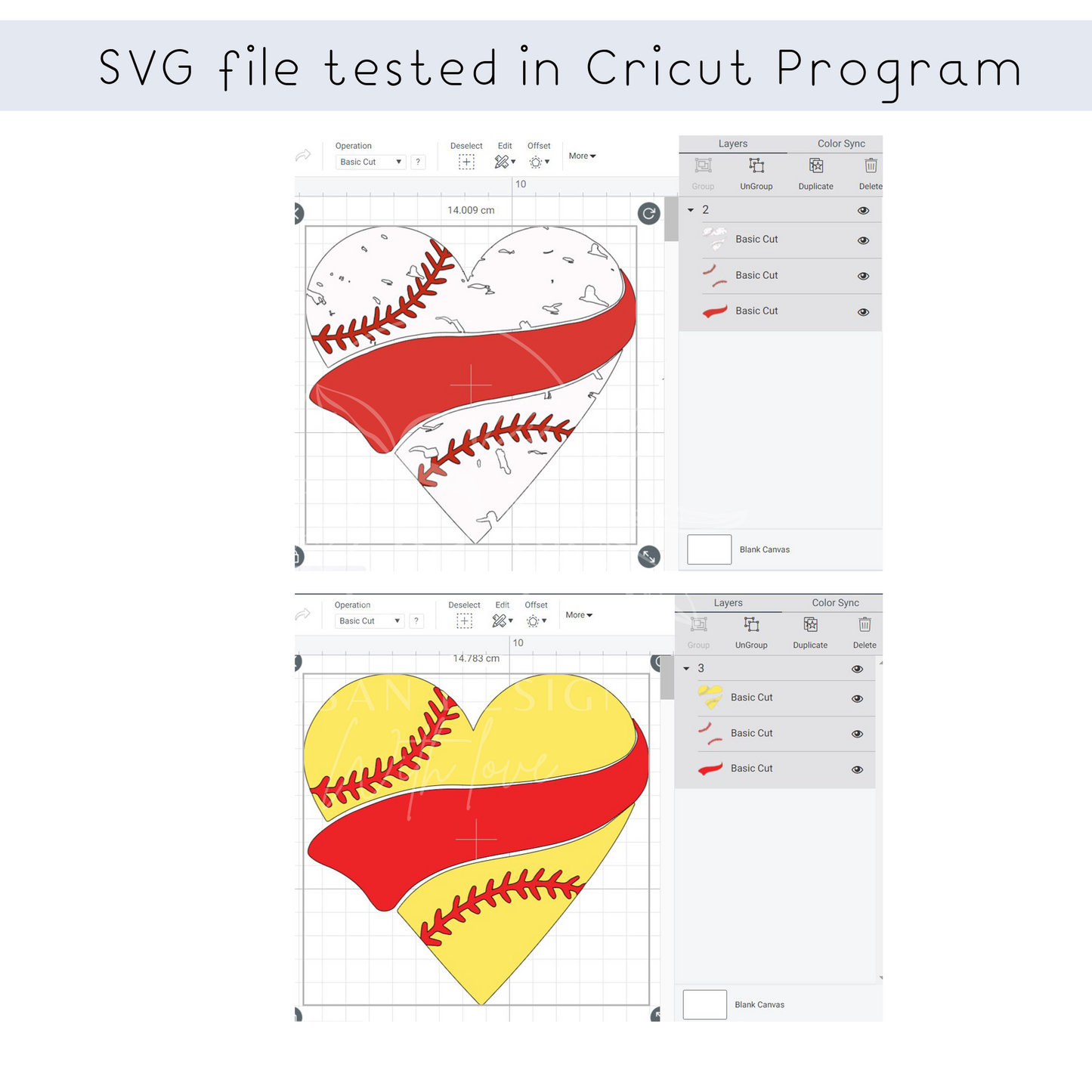 Softball Baseball Heart SVG Bundle