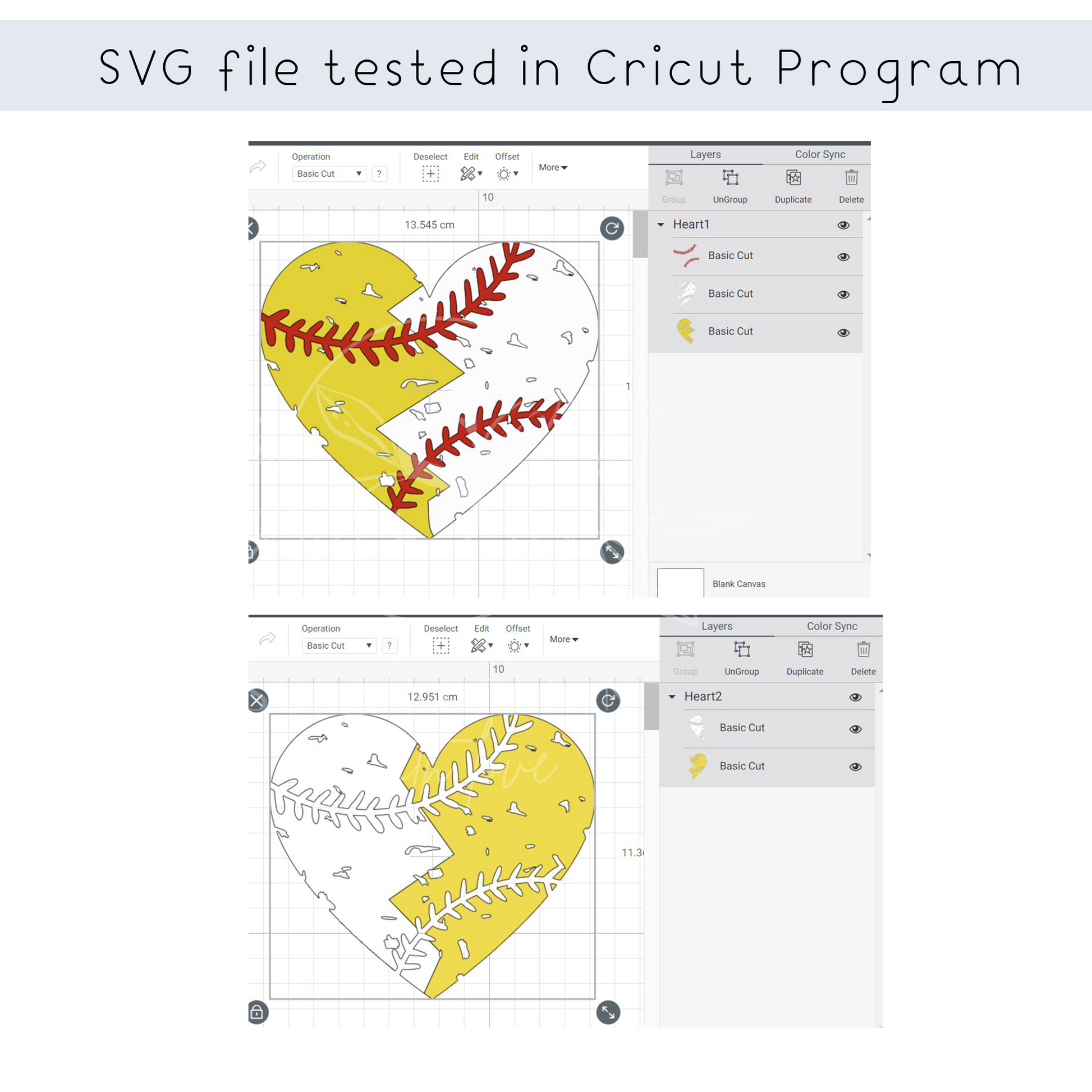 Softball and Baseball Heart SVG Bundle