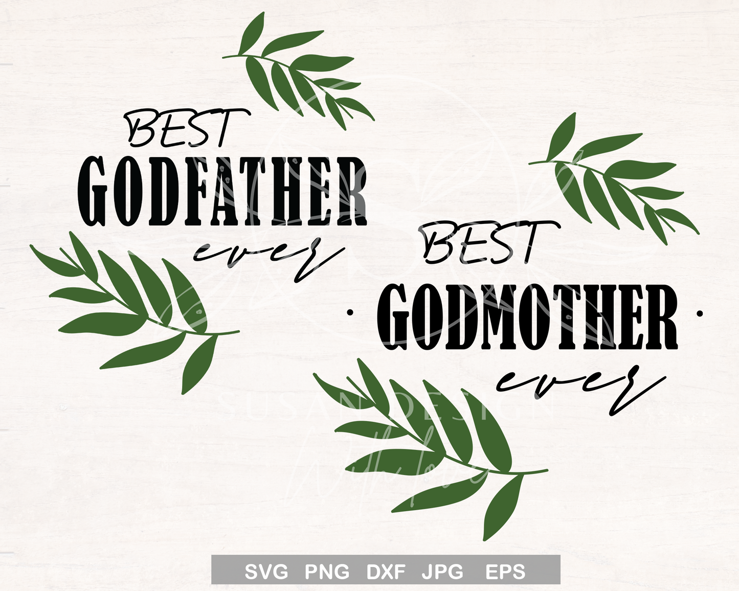 The Best Godfather Godmother SVG